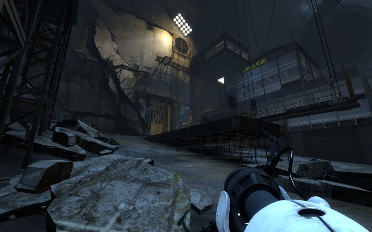 Portal 2 (Windows) screenshot: Areas of attention are often highlighted subtly.