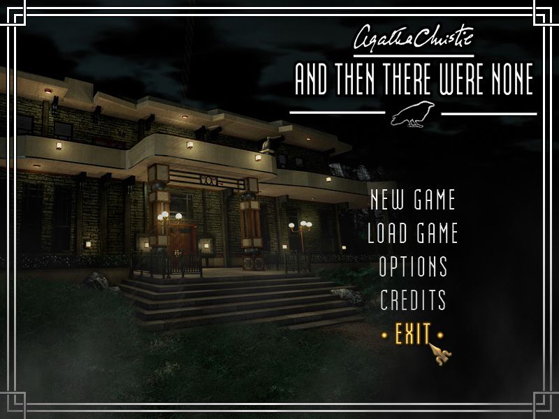 Agatha Christie: And Then There Were None (Windows) screenshot: Main Menu