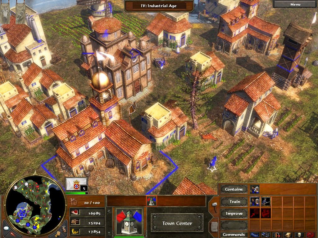 Age of Empires III (Windows) screenshot: The Portuguese city of Lisbon.