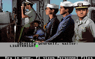 Gunboat (DOS) screenshot: Enter your name ...