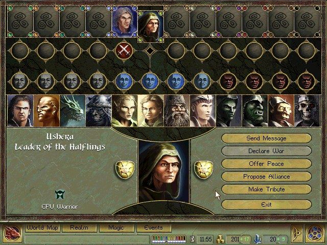 Age of Wonders (Windows) screenshot: Diplomacy