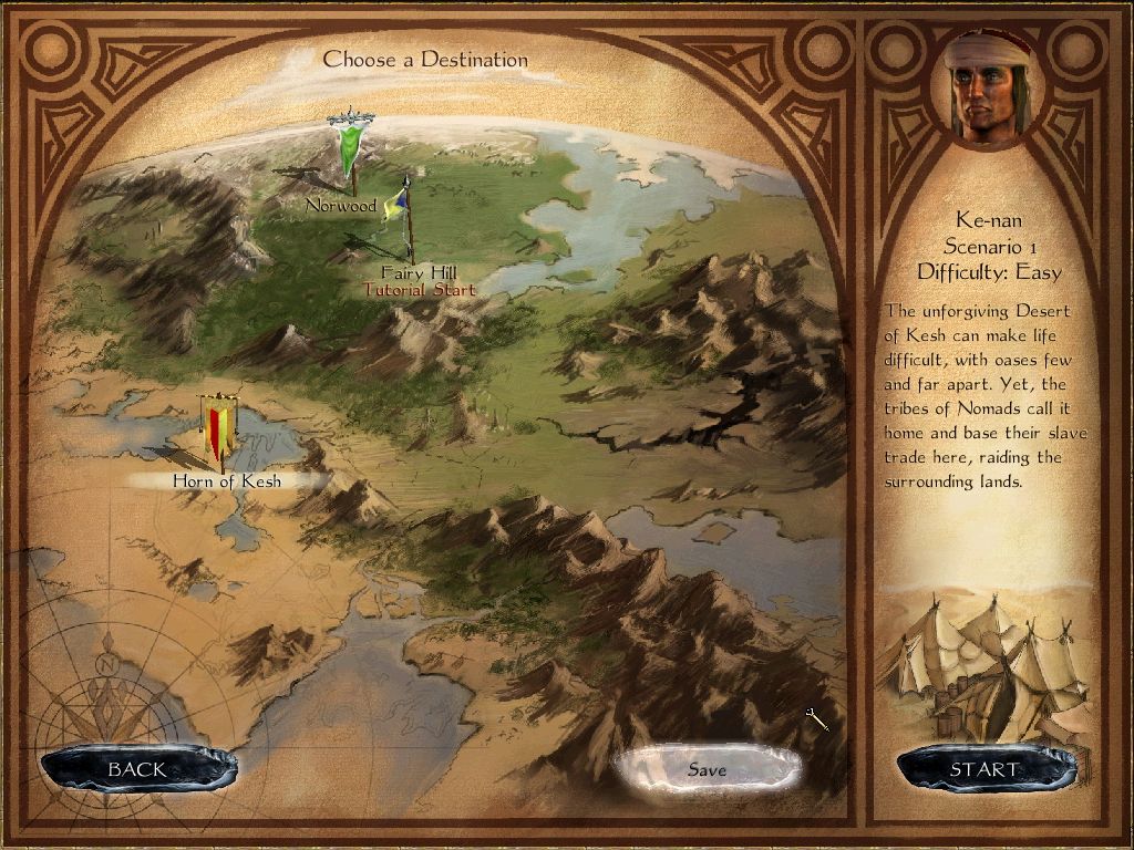 Age of Wonders: Shadow Magic (Windows) screenshot: Campaign - Choose your destination