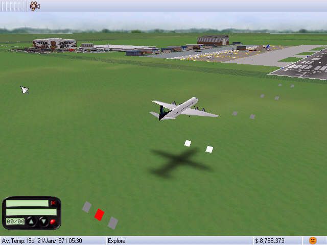 Airport Tycoon (Windows) screenshot: Landing flight