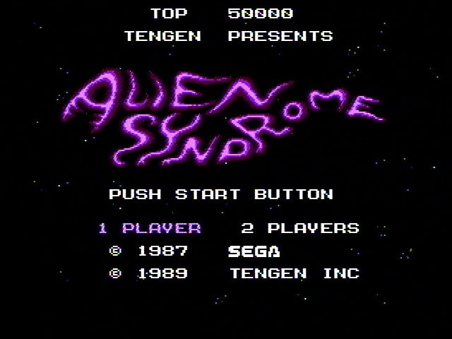 Alien Syndrome (NES) screenshot: Title screen