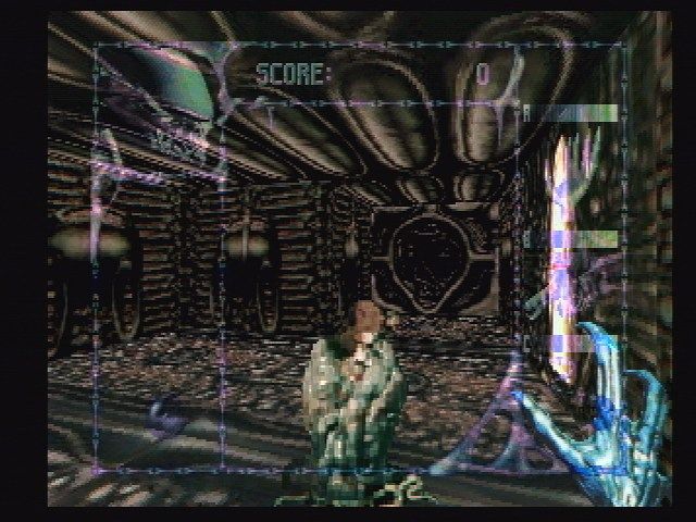 Alien Vs Predator (Jaguar) screenshot: The Alien has to cocoon enemies to survive.