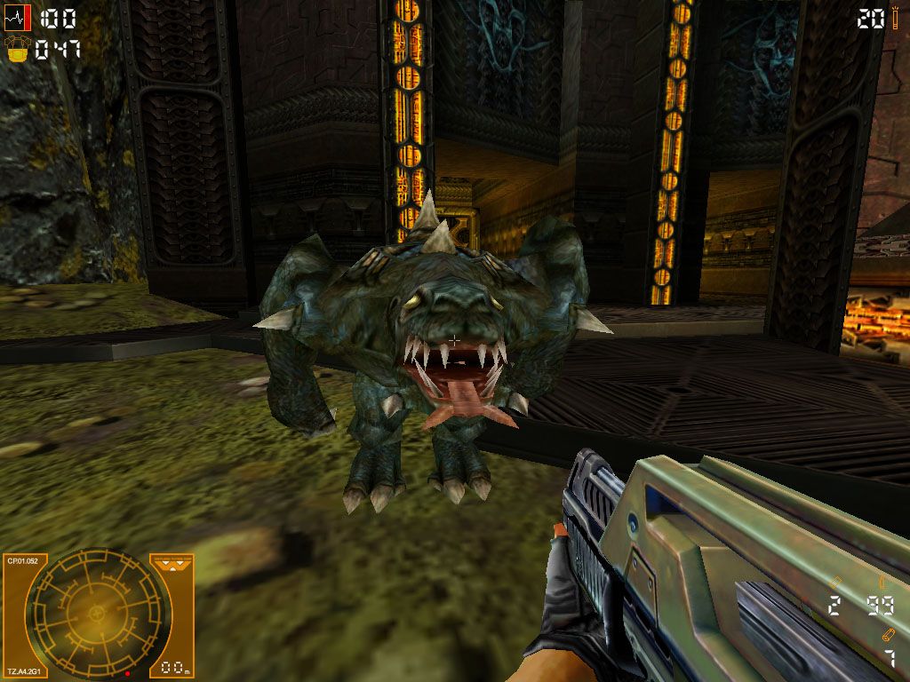 Aliens Versus Predator 2: Primal Hunt (Windows) screenshot: A hostile indigenous lifeform.
