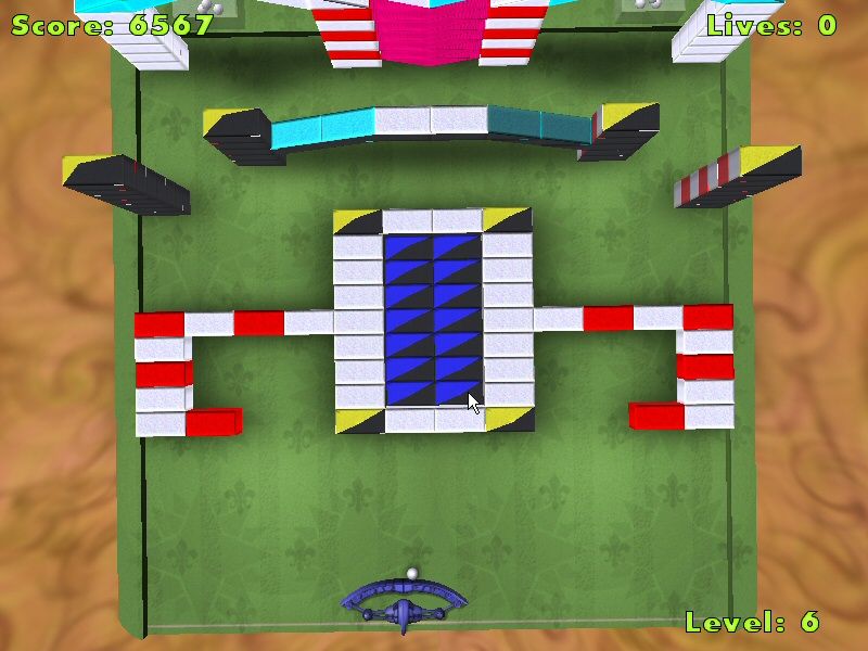 Alpha Ball (Windows) screenshot: Level 6 - Top-down perspective