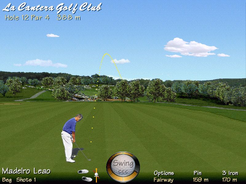America's Toughest 18 (Windows) screenshot: Fade and Draw show the trajectory.