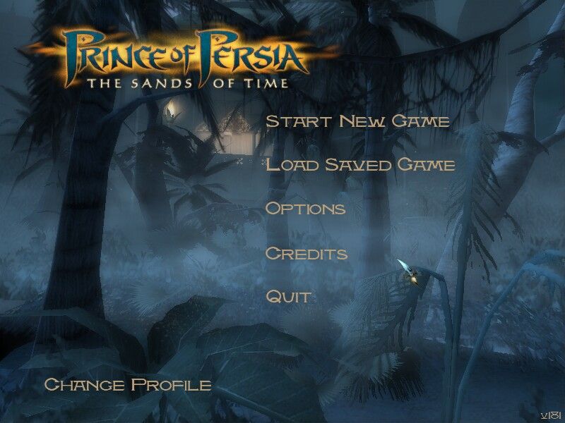 Prince of Persia: The Sands of Time (Windows) screenshot: Main menu