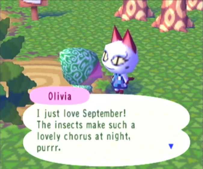 Animal Crossing (GameCube) screenshot: You are encouraged to keep good relations with the townspeople - most of them love to chat.
