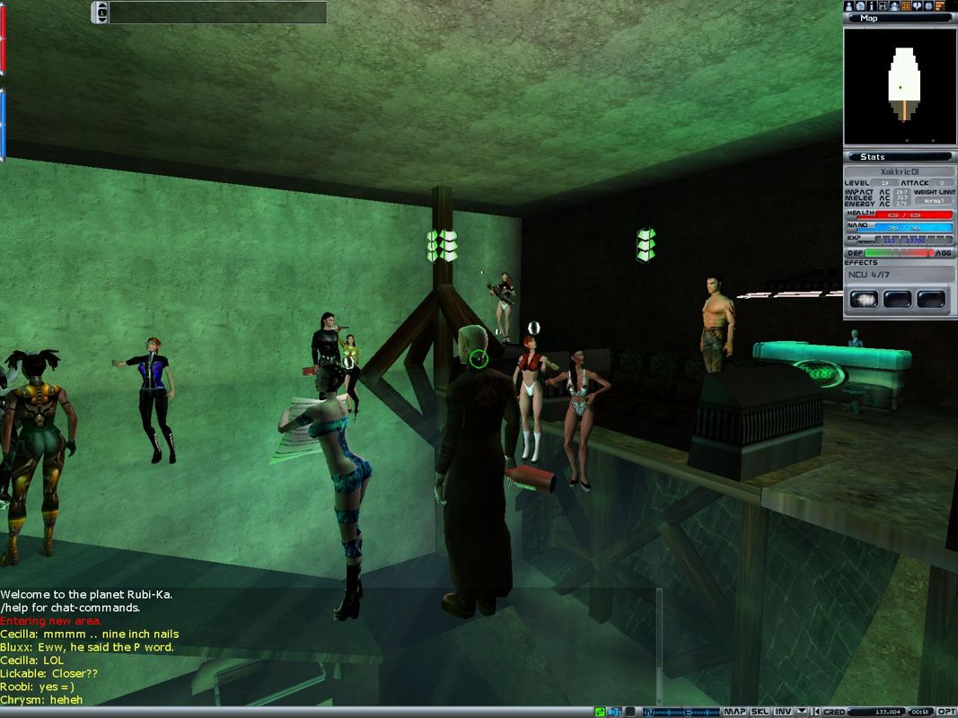 Anarchy Online (Windows) screenshot: Party at disco