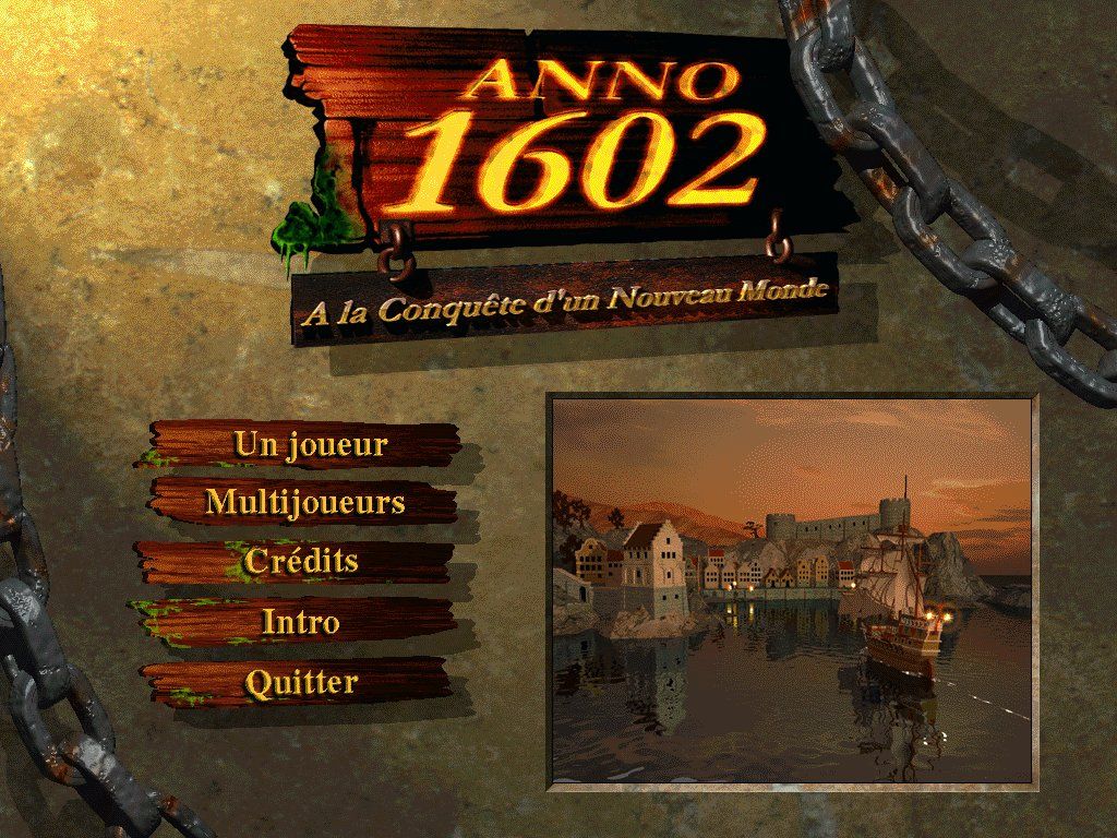 Anno 1602: Creation of a New World (Windows) screenshot: Title screen.