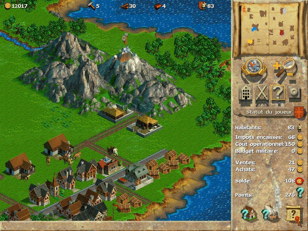 Anno 1602: Creation of a New World (Windows) screenshot: Exploit the mountains.