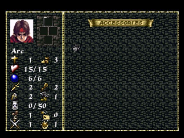 Arc the Lad (PlayStation) screenshot: This screen appears only before battles