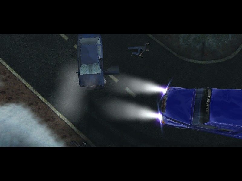 Archangel (Windows) screenshot: The story opens with a traffic accident. All the cut scenes are rendered using the game engine.