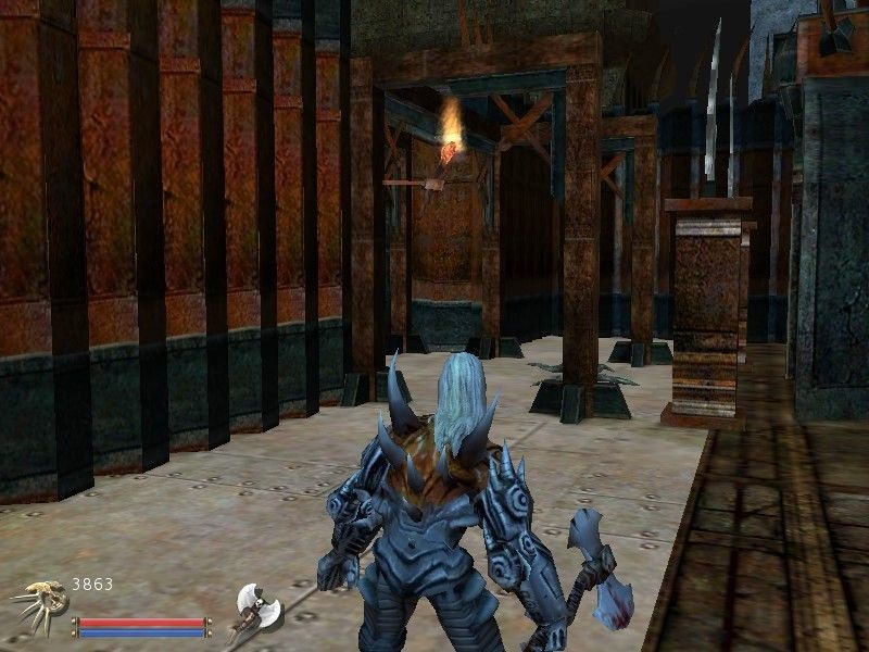 Archangel (Windows) screenshot: Michael's look evolves with the game. He should really get those things looked at.