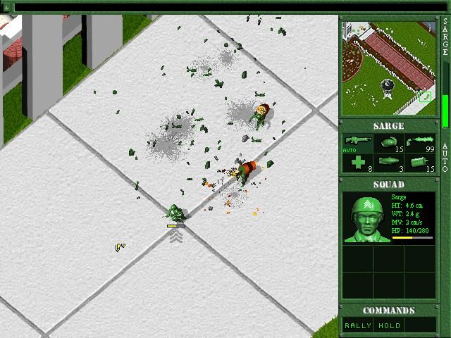 Army Men II (Windows) screenshot: rushing for cover