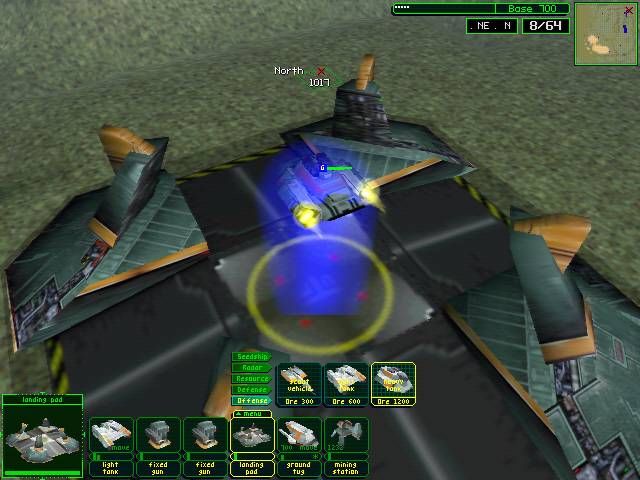Armor Command (Windows) screenshot: Eight key-presses to build this tank.