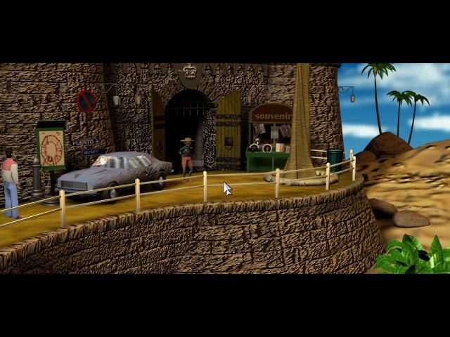 Ark of Time (DOS) screenshot: Outside the museum...