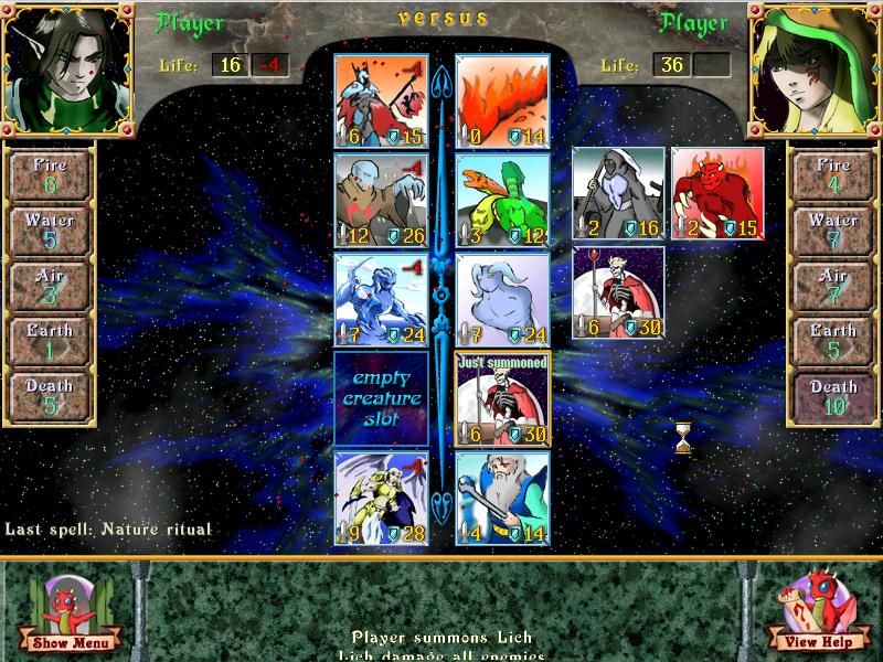Astral Tournament (Windows) screenshot: High Level Battle!