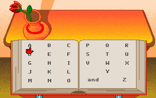 The Manhole: New and Enhanced (DOS) screenshot: Alphabet