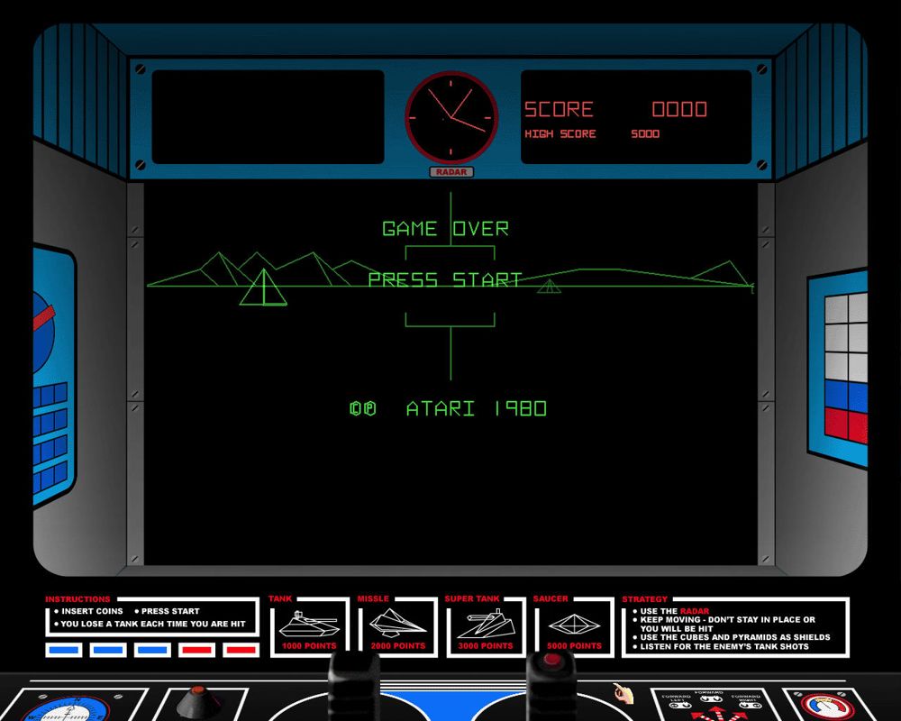 Atari: 80 Classic Games in One! (Windows) screenshot: Battlezone