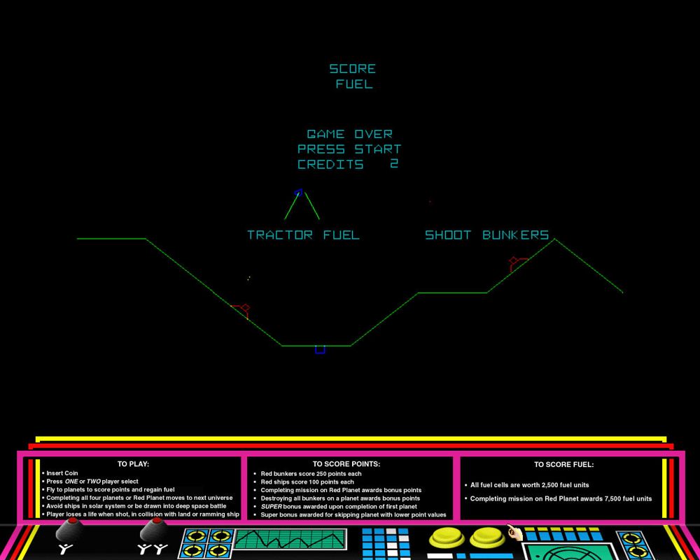 Atari: 80 Classic Games in One! (Windows) screenshot: Gravitar