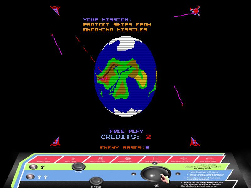 Atari: 80 Classic Games in One! (Windows) screenshot: Liberator