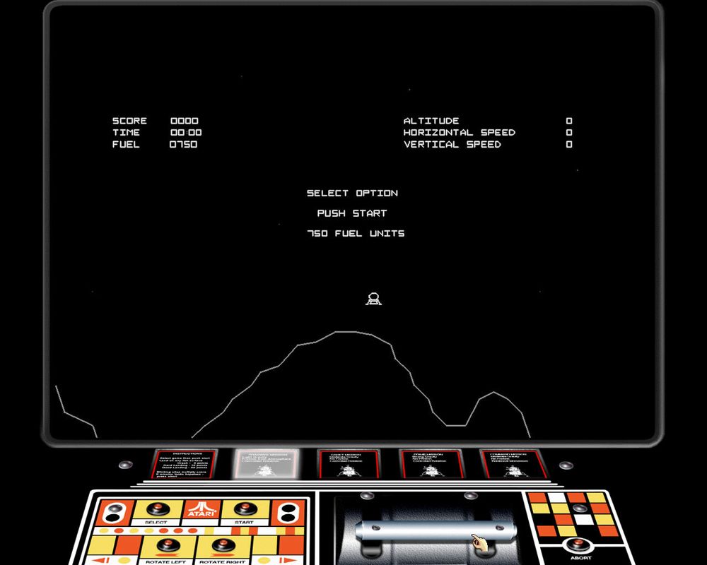 Atari: 80 Classic Games in One! (Windows) screenshot: Lunar Lander