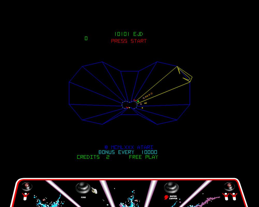 Atari: 80 Classic Games in One! (Windows) screenshot: Tempest