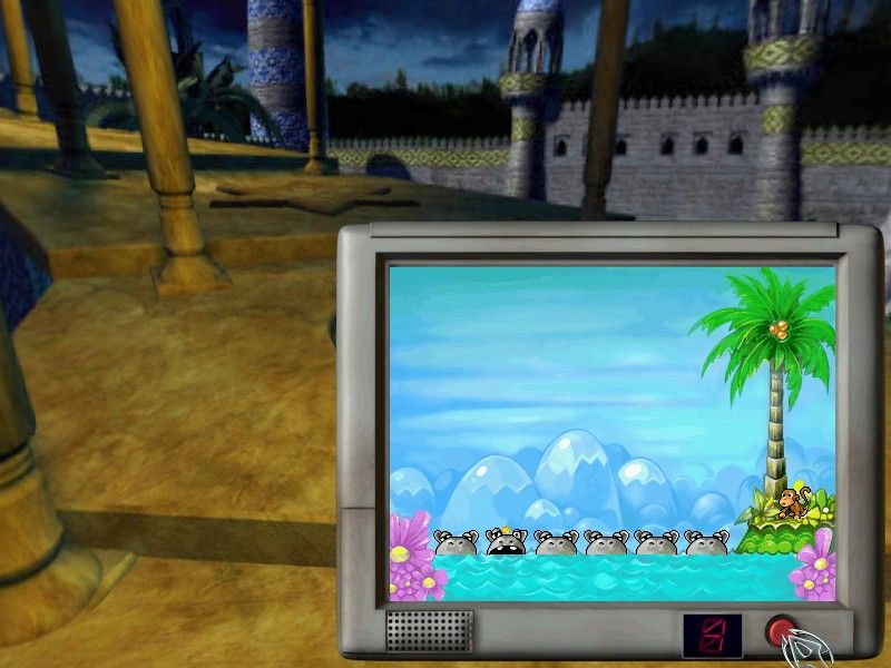 Beyond Atlantis II (Windows) screenshot: The display is a rather unconventional dice.