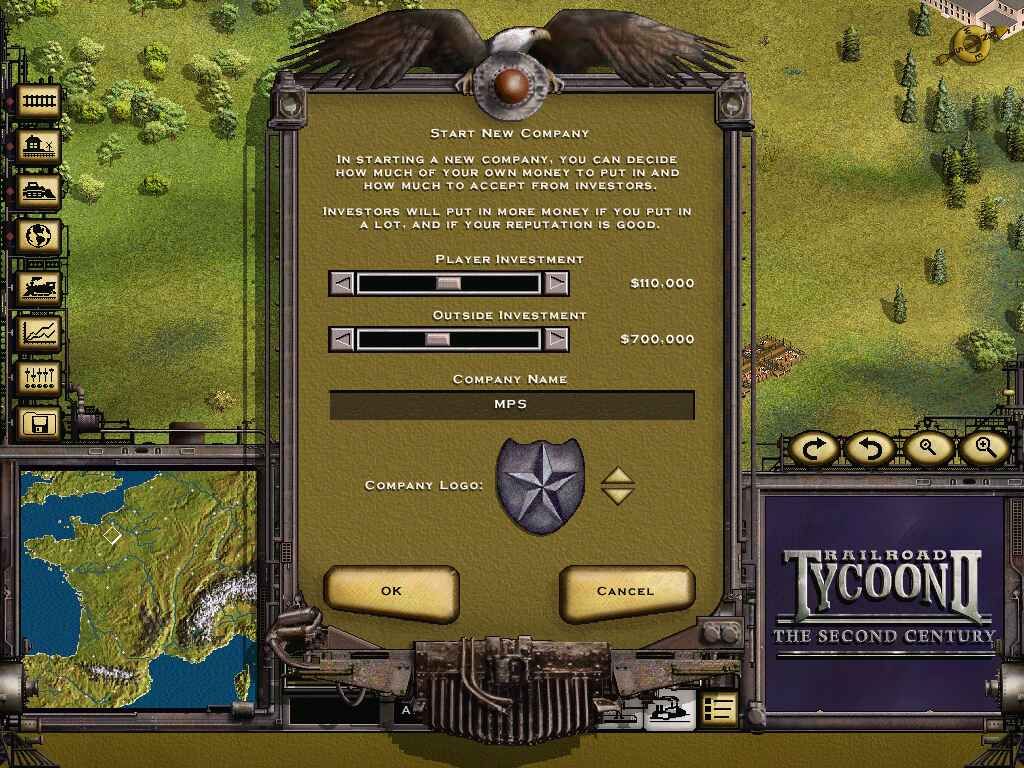 Railroad Tycoon II: The Second Century (Windows) screenshot: Start New Company