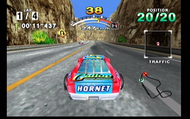 Daytona USA (Dreamcast) screenshot: In Game 1