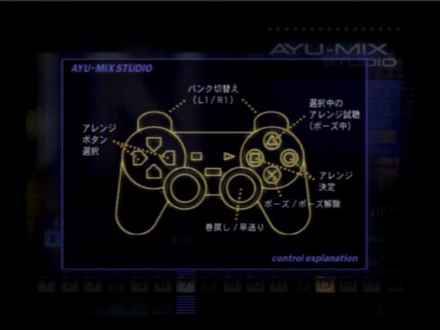 Visual Mix: Ayumi Hamasaki Dome Tour 2001 (PlayStation 2) screenshot: You can always call help to check out the gamepad controls