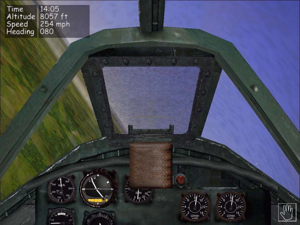 B-17 Flying Fortress: The Mighty 8th! (Windows) screenshot: Cockpit view