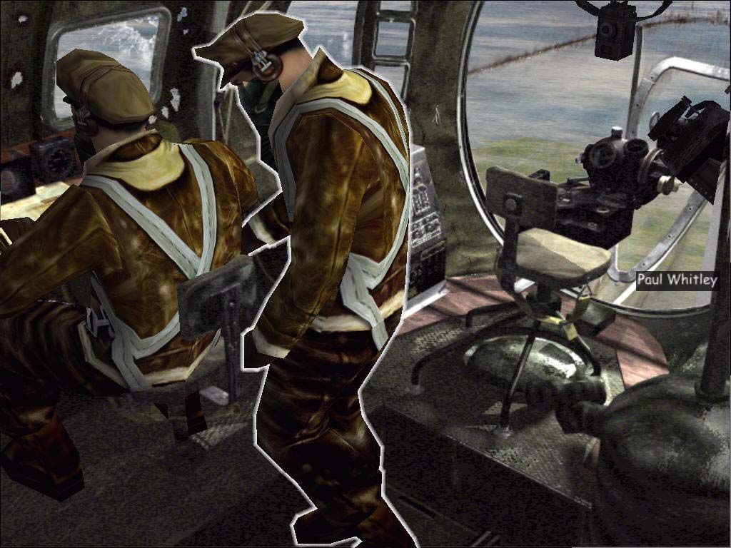 B-17 Flying Fortress: The Mighty 8th! (Windows) screenshot: In plane view