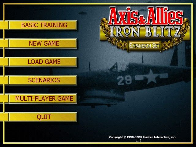 Axis & Allies: Iron Blitz (Windows) screenshot: Title screen