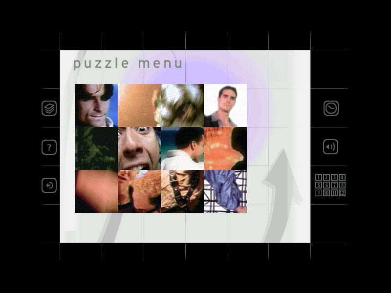 Backstreet Boys: Puzzles in Motion (Windows) screenshot: Puzzle menu