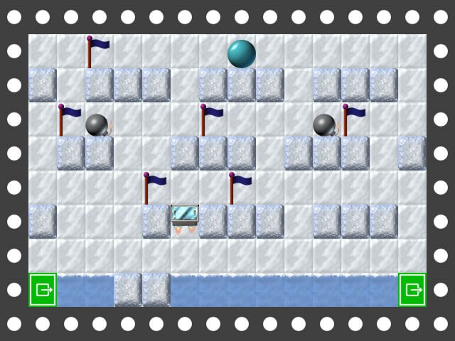 aXiebal 2004 (Windows) screenshot: First level of the third scenario with two exits.