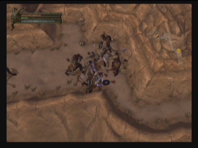 Baldur's Gate: Dark Alliance (Xbox) screenshot: Just like a gnoll to fight dirty.