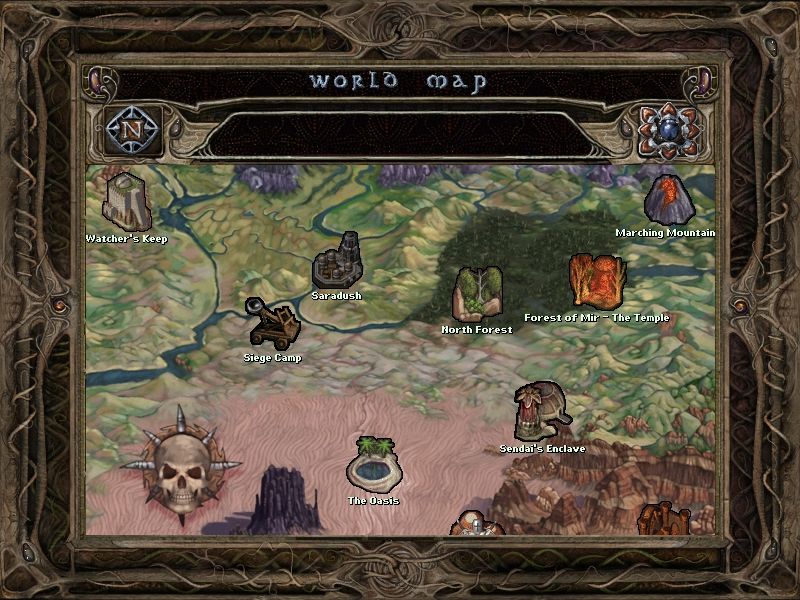 Baldur's Gate II: Throne of Bhaal (Windows) screenshot: A new world awaits your adventuring...