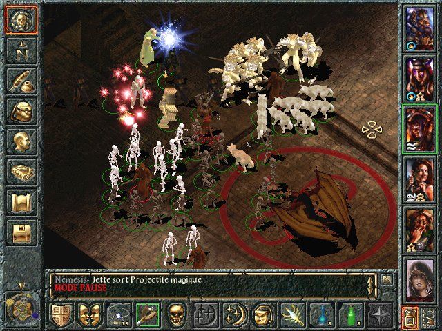 Baldur's Gate: Tales of the Sword Coast (Windows) screenshot: The hardest fight of the game, a big tanar'ri named Aec'Letec.