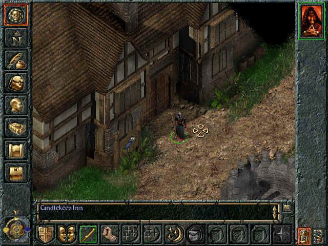 Baldur's Gate (Windows) screenshot: Ah, finally in the game. My quest, my evil quest, is about to begin.