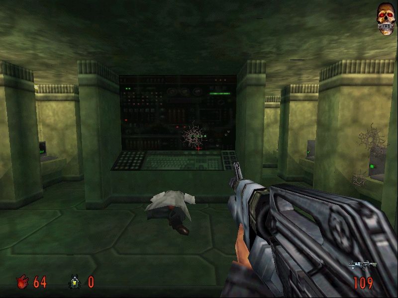 Blood II: The Chosen (Windows) screenshot: Shots through glass