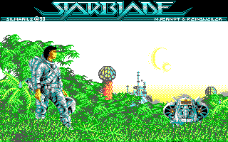 StarBlade (DOS) screenshot: Title Screen (EGA)