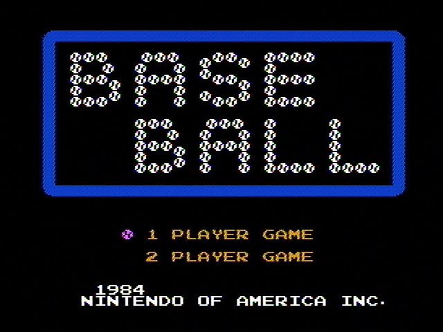Baseball (NES) screenshot: Title screen