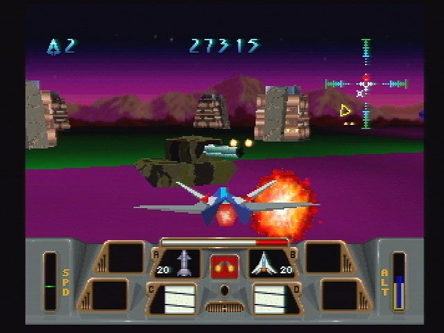 Battlemorph (Jaguar) screenshot: Tanks are a major pain to deal with.
