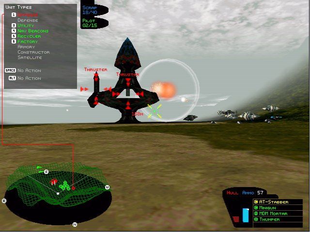 Battlezone (Windows) screenshot: In-game view