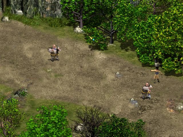Bawang Bie Ji (Windows) screenshot: Fighting in a small forest area
