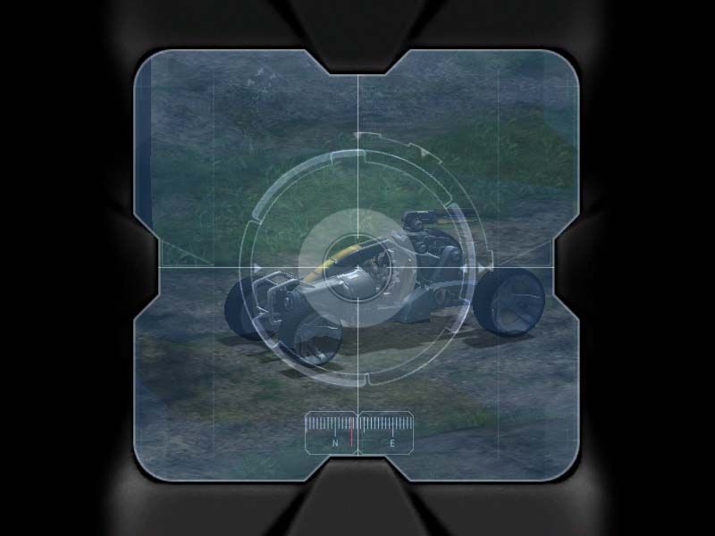 Chrome (Windows) screenshot: Looking at a vehicle through a sniper scope... aiming at the drivers specifically